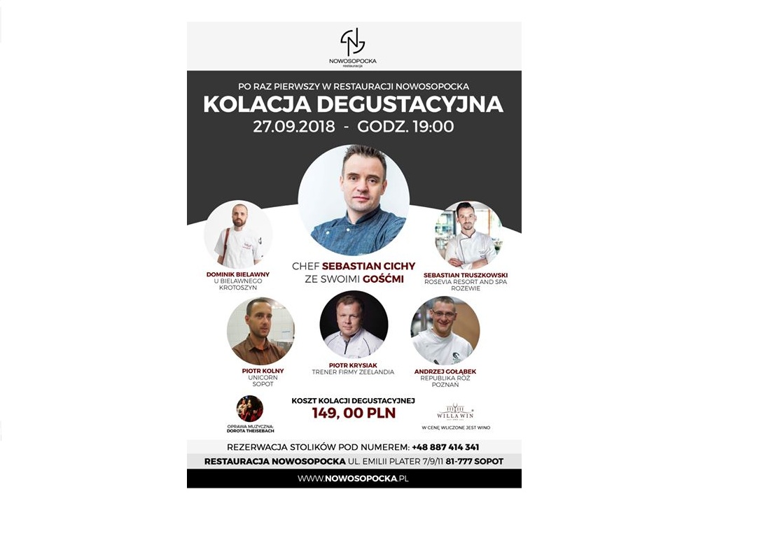 Kolacja Degustacyjna w Restauracji Nowosopocka