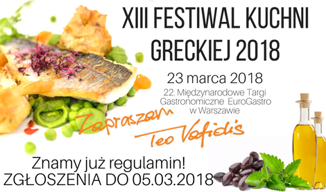 Regulamin XIII edycji Festiwalu Kuchni Greckiej