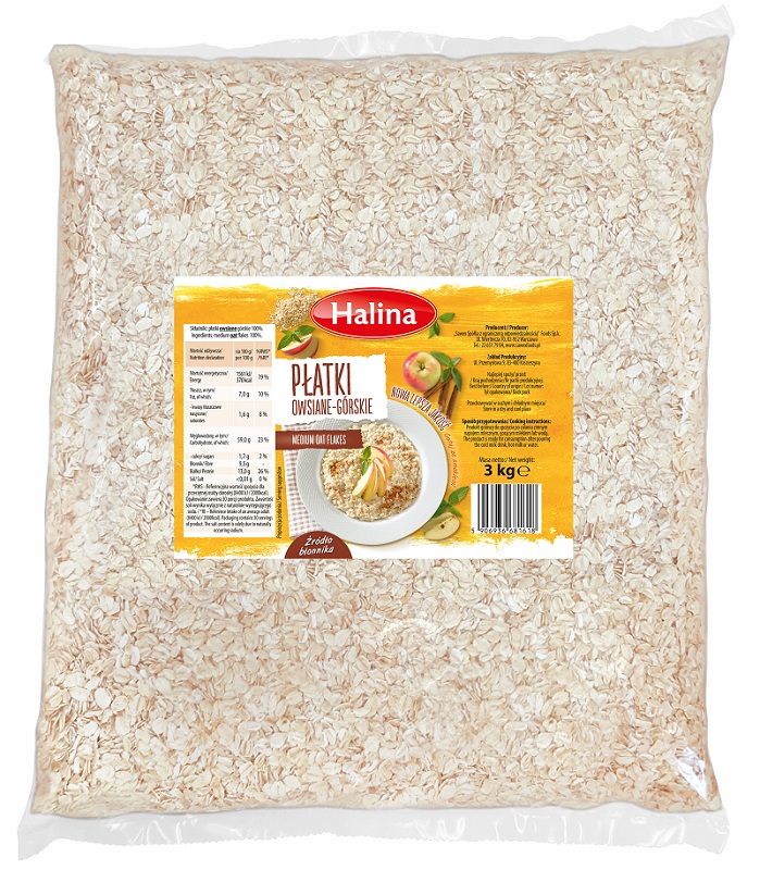 Płatki owsiane-górskie Halina 3 kg